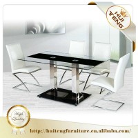 Hot sale modern tempered glass dining table