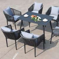 outdoor rope furniture outdoor table and chair set